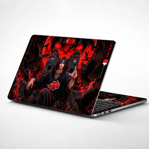 Naruto Itachi Red Moon Sharingan Laptop Skin - View 1