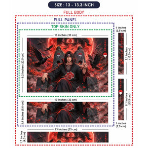 Naruto Itachi Red Throne Moon Laptop Skin - View 6