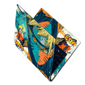 Naruto Kurama Split Face Art Laptop Skin - View 2