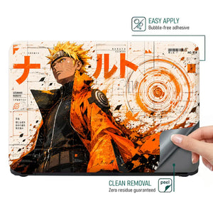 Naruto Uzumaki Tech HUD Laptop Skin - View 4