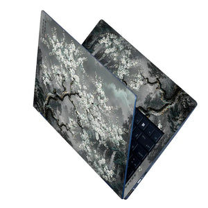 Nature Plum Blossom Misty Mountains Laptop Skin - View 2