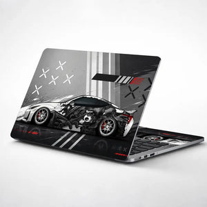 Nissan GTR Manga Art Wrap Laptop Skin - View 1