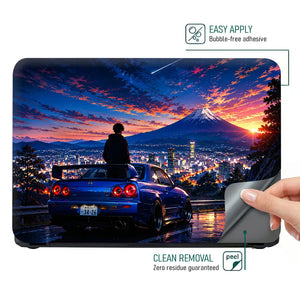 Nissan GTR R34 Mount Fuji Laptop Skin - View 4