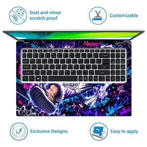 One Piece Luffy Gear 5 Graffiti Laptop Skin - View 5