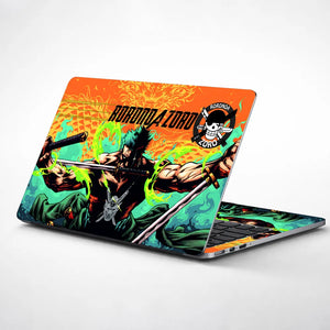 One Piece Roronoa Zoro Three Swords Laptop Skin - View 1