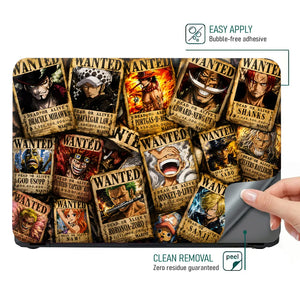 One Piece Wanted Posters Crew Laptop Skin - View 4