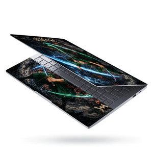 One Piece Zoro Blue Light Battle Laptop Skin - View 3