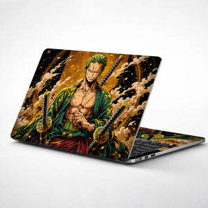 One Piece Zoro Golden Swords Laptop Skin - View 1