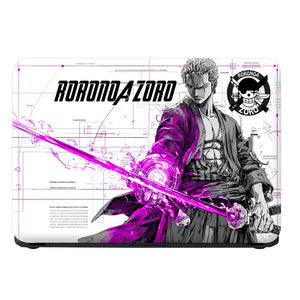 One Piece Zoro Green Neon Samurai Laptop Skin - View 4