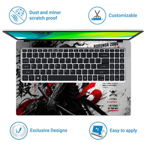 One Piece Zoro King Of Hell Ink Laptop Skin - View 5