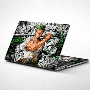 One Piece Zoro Manga Collage Laptop Skin - View 1