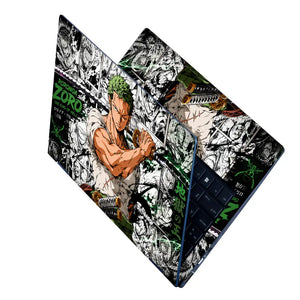 One Piece Zoro Manga Collage Laptop Skin - View 2