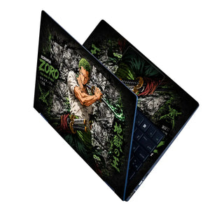 One Piece Zoro Manga White Shirt Laptop Skin - View 2