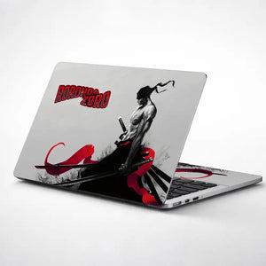 One Piece Zoro Minimal Ink Art Laptop Skin - View 1