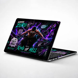 One Piece Zoro Purple Lightning Laptop Skin - View 1