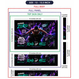 One Piece Zoro Purple Lightning Laptop Skin - View 6
