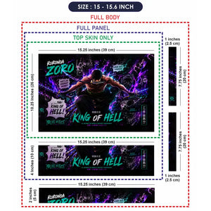 One Piece Zoro Purple Lightning Laptop Skin - View 8