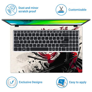 One Piece Zoro Red Dragon Swords Laptop Skin - View 5