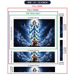 Pantheon Ganesha Shiva Ram Krishna Hanuman Stack Laptop Skin - View 6