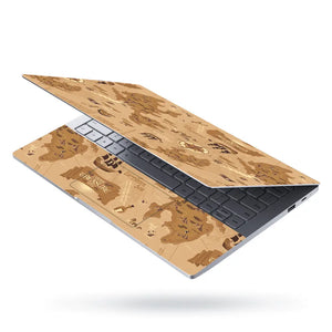 Pirates Treasure Brown Laptop Skin - View 3