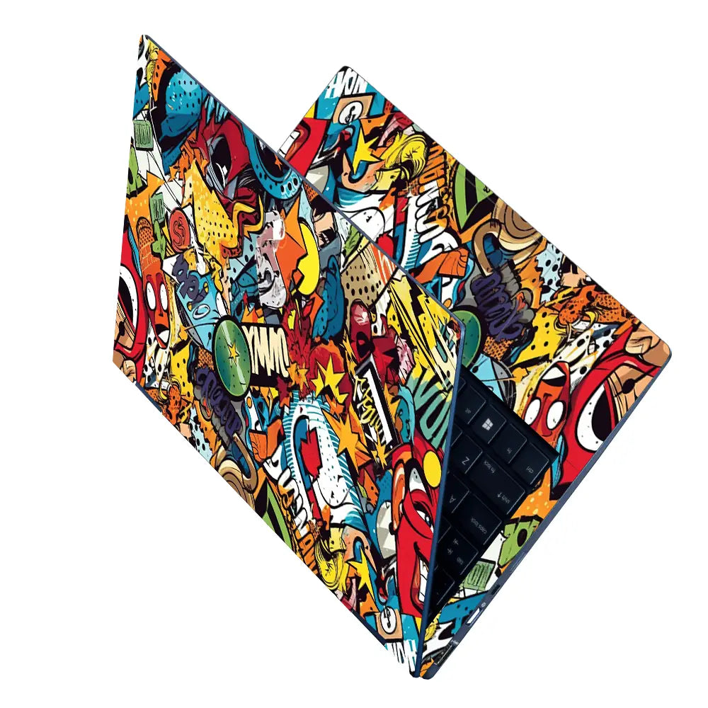 Pop Art Comic Book Laptop Skin - View 2