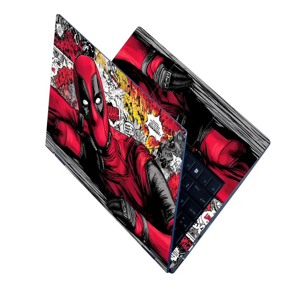 Pop Culture Comic Hero Relaxing Laptop Skin - View 2