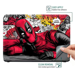 Pop Culture Comic Hero Relaxing Laptop Skin - View 4