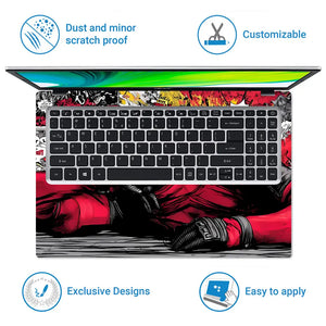 Pop Culture Comic Hero Relaxing Laptop Skin - View 5
