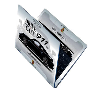 Porsche 911 Black Specs Design Laptop Skin - View 2