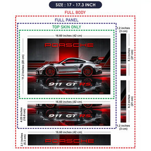 Porsche 911 GT RS Silver Studio Laptop Skin - View 9