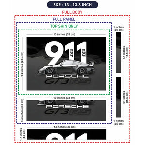 Porsche 911 GT3 RS Abstract Art Laptop Skin - View 6