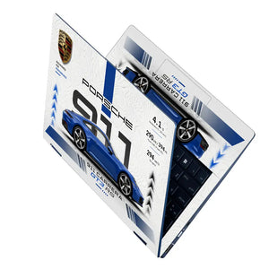Porsche 911 GT3 RS Blue Minimal Laptop Skin - View 2