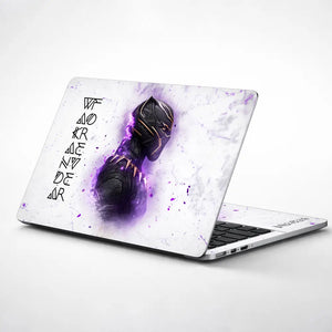 Purple Electric Warrior Portrait Laptop Skin - View 1