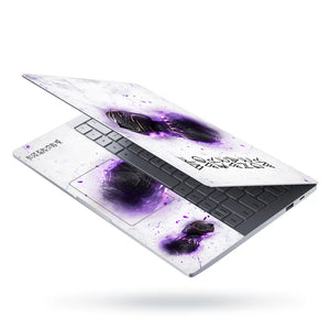 Purple Electric Warrior Portrait Laptop Skin - View 3