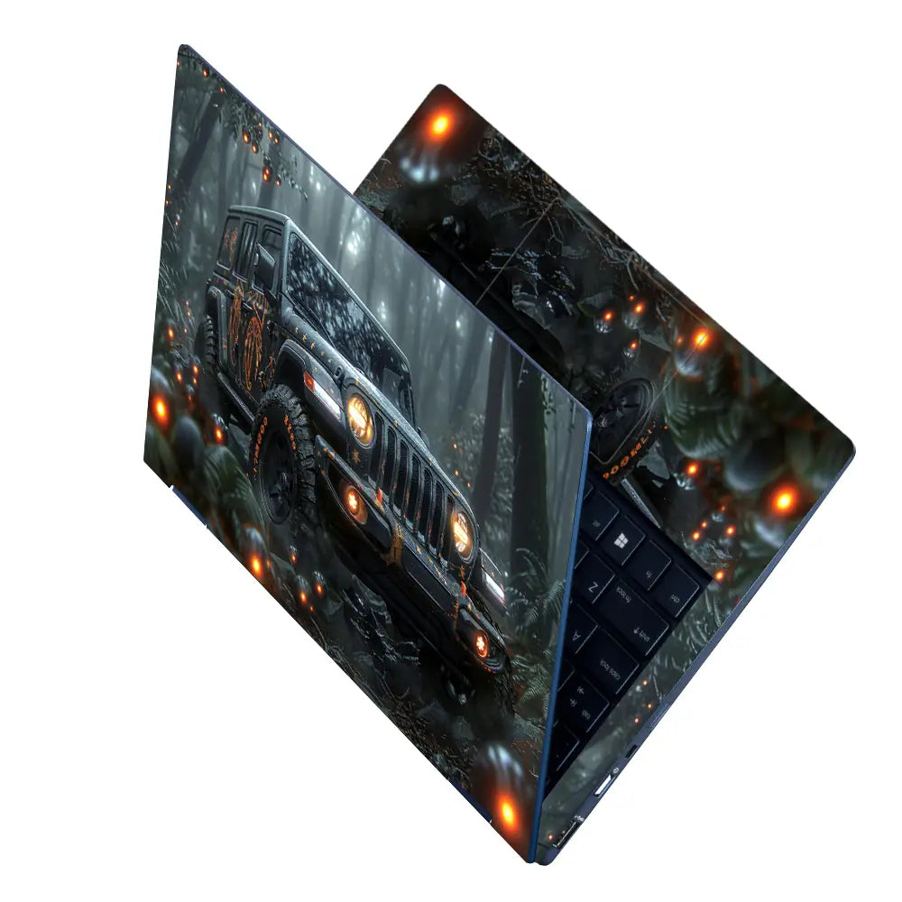 Rainforest Jeep Ride Laptop Skin - View 2