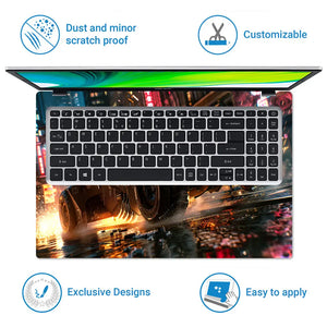Rainy Night Racer Laptop Skin - View 5
