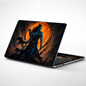 Rama Blue Warrior Bow Moon Laptop Skin - View 1