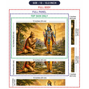 Rama Hanuman Blessing Temple Laptop Skin - View 6