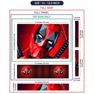 Red Design Deadpool Laptop Skin - View 6