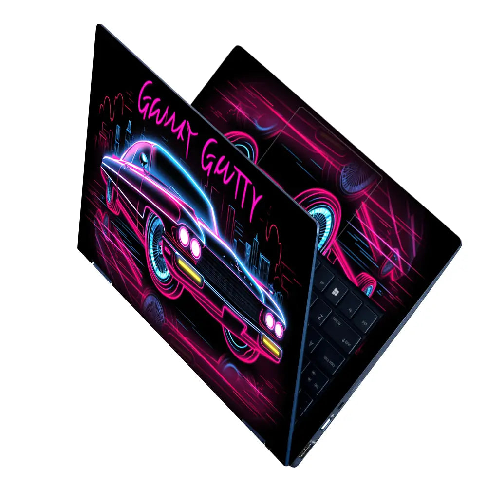 Retro Drive Nights Laptop Skin - View 2