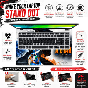 Rohit Sharma T20I Debutant Star Laptop Skin - View 5