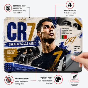 Ronaldo CR7 Greatness Habit Laptop Skin - View 4