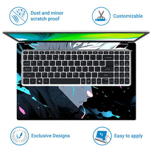Satoru Gojo Acid Blue Eyes Jujutsu Kaisen Laptop Skin - View 5