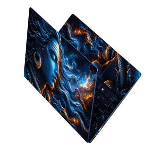 Shiva Blue Cosmic Profile Laptop Skin - View 2