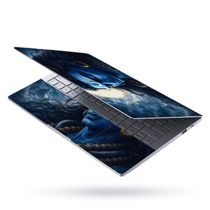 Shiva Blue Moon Side Laptop Skin - View 3