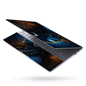 Shiva Blue Side Crescent Hindi Laptop Skin - View 3