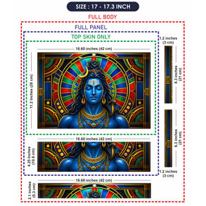 Shiva Blue Stained Glass Disc Laptop Skin - View 9