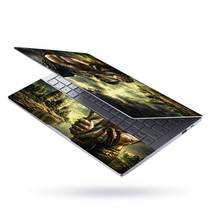 Shiva Cobra Temple River Sunbeam Laptop Skin - View 3