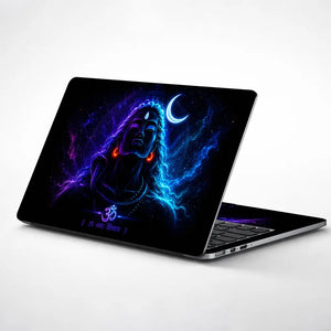 Shiva Cosmic Blue Laptop Skin - View 1