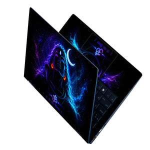 Shiva Cosmic Blue Laptop Skin - View 2